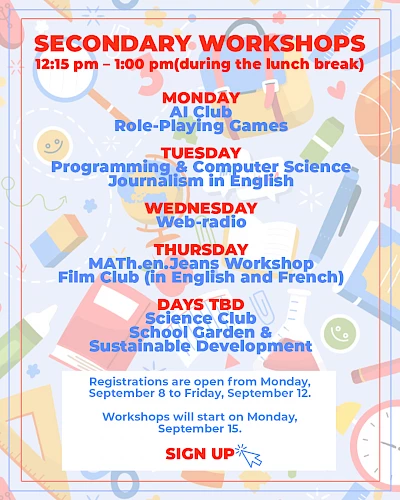 Secondary workshops