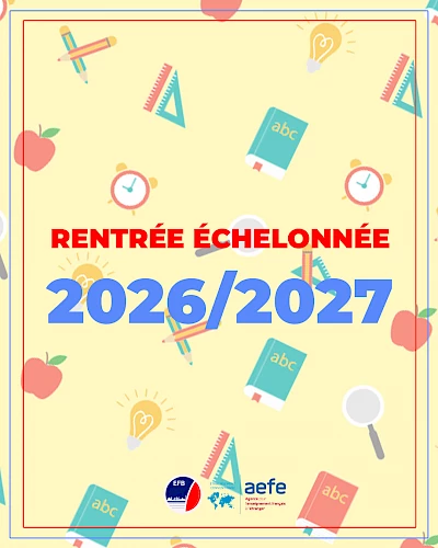 Rentrée échelonnée 2026-2027