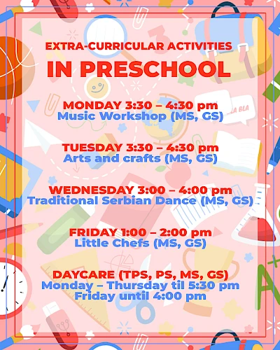 Activités périscolaires maternelle 2026