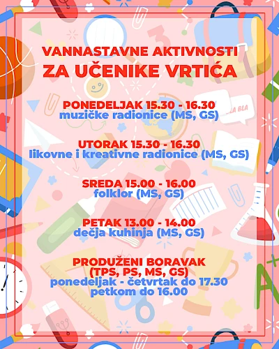 Activités périscolaires maternelle 2026